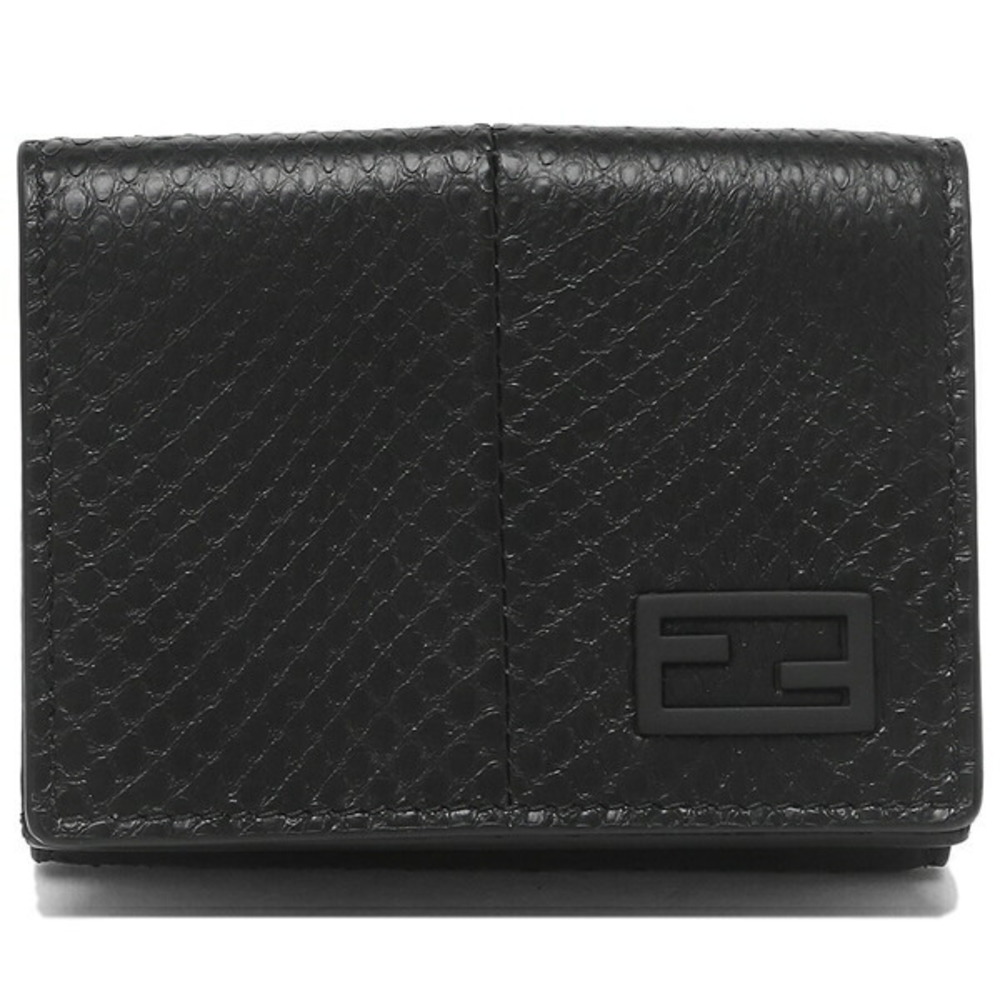 Fendi Leather Wallet Python Black Tri - image 5